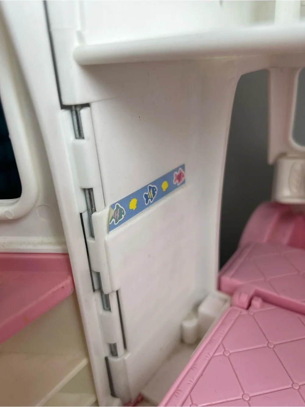 Vintage Fisher Price Loving Family RV Camper Van Pink White